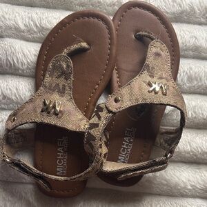 Michael Kors Kids Tan Patterned Sandals